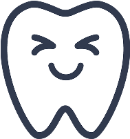 歯がニコニコしているイラスト